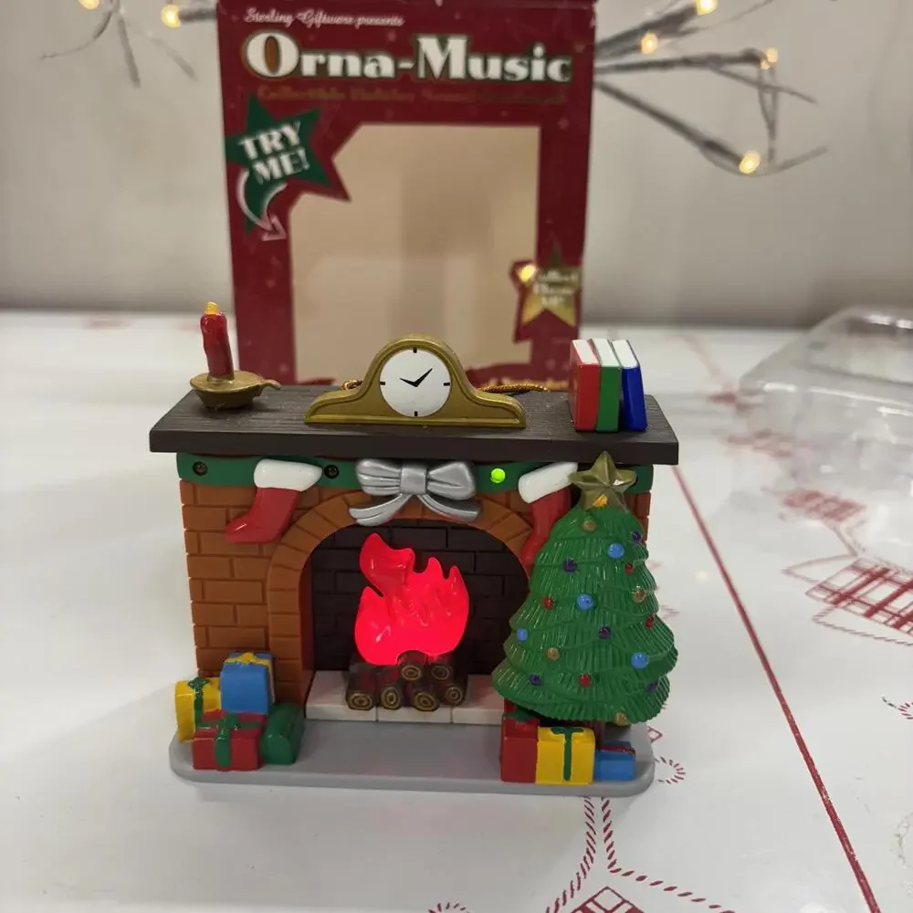 Vtg 90s Orna-Music “white Christmas” & “let it snow” ornament